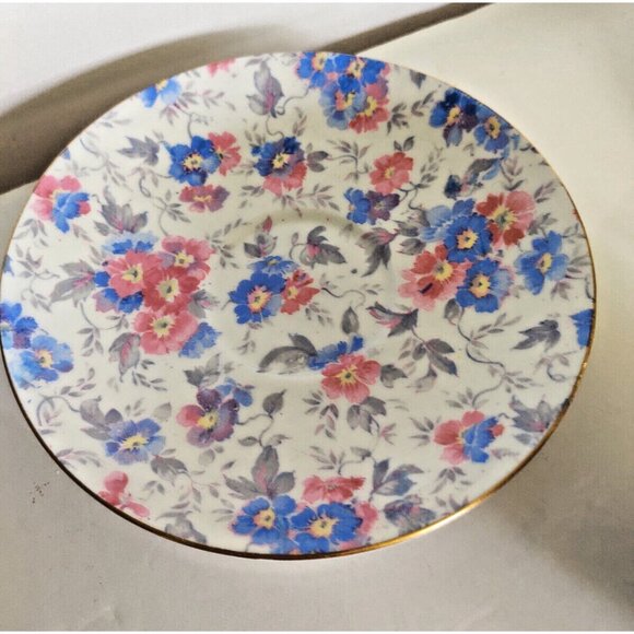 Vintage Colclough Chintz Floral Wide Mouth Tea Cup & Saucer  England 1950's - Picture 6 of 12